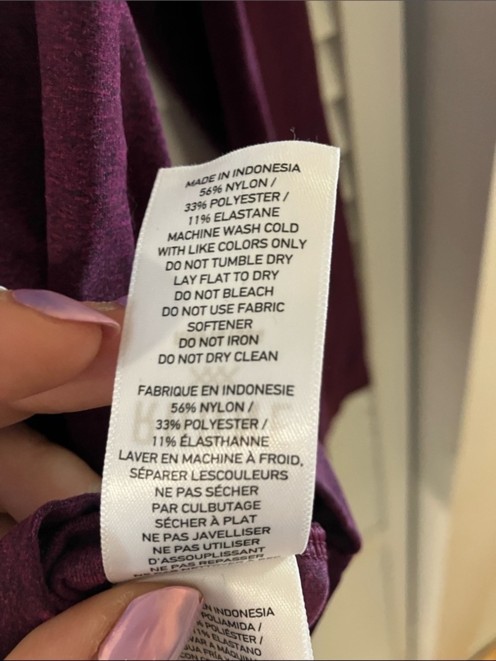 Rhône Reign Plum Purple Long Sleeve Tee Size Medium - Picture 5 of 10